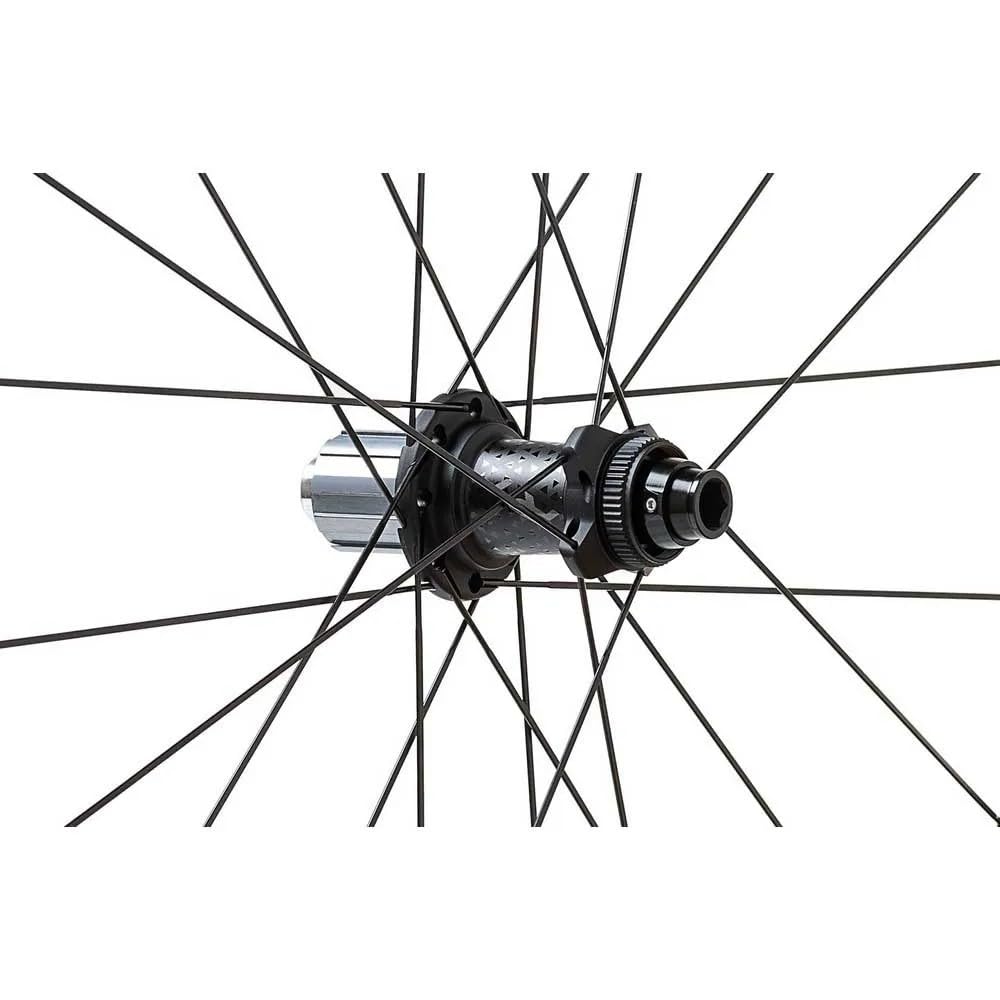 Ruedas de Carretera Disco 700 MICHE SWR EVO 40 CENTERLOCK Carbono Negro Cassette Shimano HG 12 V Eje TRAVERSANT 12-100 Y 12-142 (Par) - TUBELESS Ready
