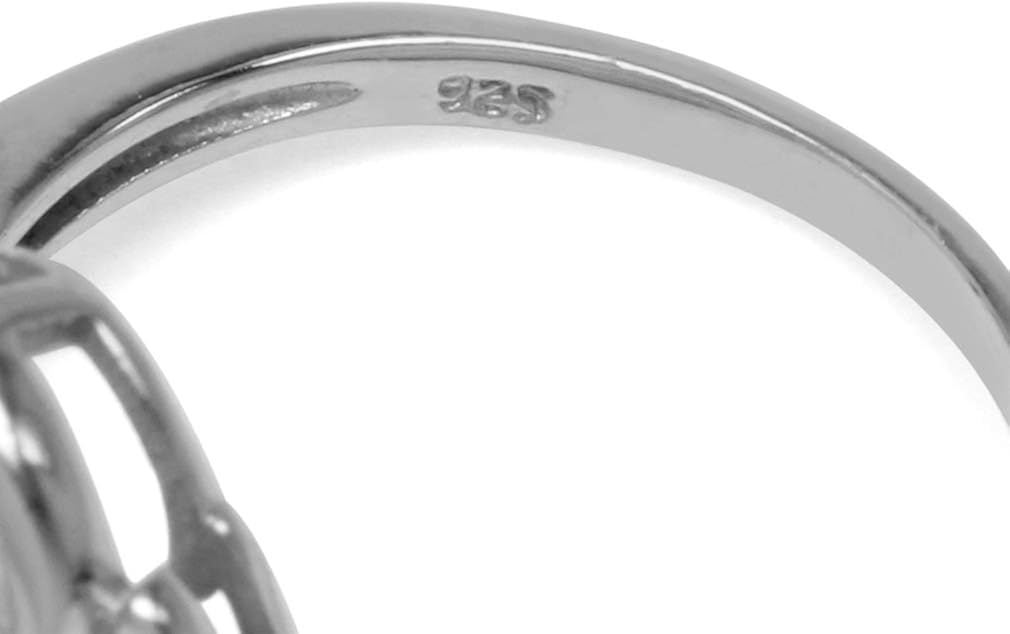 Silvershake Synthetic Blue Sapphire 925 Sterling Silver Triquetra Celtic Knot Ring: Clothing, Shoes & Jewelry