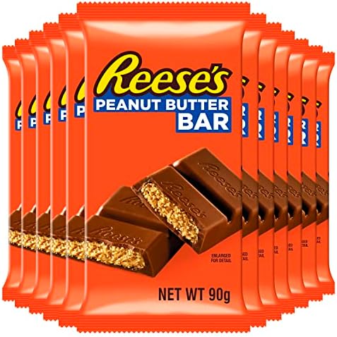Reese's Milk Chocolate and Peanut Butter 90 g Bar, pack of 12 x 90 g