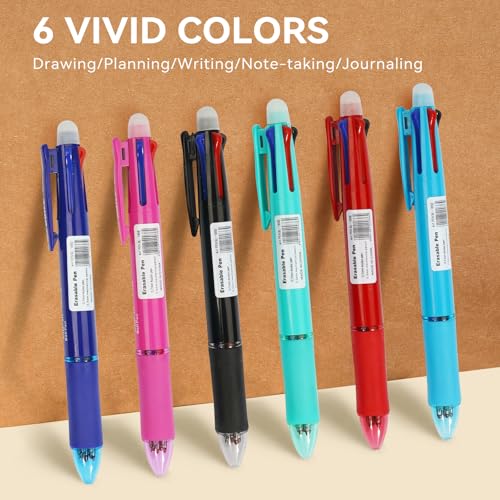 Bolígrafos Gel Borrables Baile 6 Pack Punta Fina 0.7mm Multicolor miniatura 4