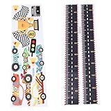 SOPOTUTU Wandtattoo Messlatte mit Abnehmbarem Rennwagen Design...