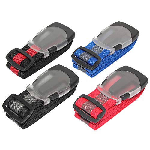 Image of Vigorport Utility Straps Quick Release Nylon Backpack Accessory Bag Strap,Adjustable for Hiking,Travel,Outdoor Sports-4 Pack (Multicolor, 1 inchW-72 L)