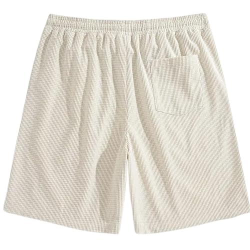 Image of FABRIPPLE Men's Slim Fit Knitted Short for Summer | Stretchable Fabric | Breathable & Lightweight | Casual Lounge Short with Elastic Waistband & Drawstring