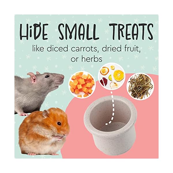 [2 pack] small pets & bunny stacking cups - cups for rabbits & chinchillas - guinea pig & parrot enrichment toys - colorful wheat straw rabbit toys - graduated sized stackable toys for rabbits - 16 pc - image 7