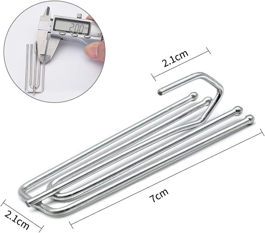 Curtain Hooks, 24 Pieces Metal Curtain Hooks Pinch Pleat, Curtain Pins for Drapes, Heavy Duty Metal Drapery Pin Hooks Short Neck Deep Prong for Pleat Curtains, Bathroom Shower Curtains - Image 4
