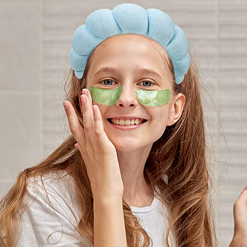 Zkptops Spa Headband Sponge Headbands Padded Soft Hairband For Women Girls Fashion Hair Hoop Christmas Gifts Headwear Non Slip Thick Thin Hair Accessory Head Wraps For Spa Wash Face Makeup Yoga(Blue) #TOP3