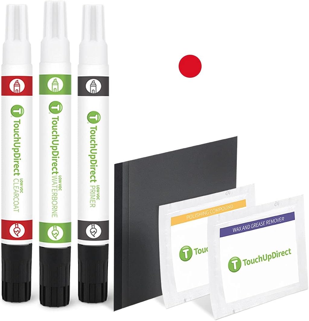 TouchUpDirect PQ Race Red Compatible With Ford Exact Match Touch Up Paint Combo - Platinum Kit