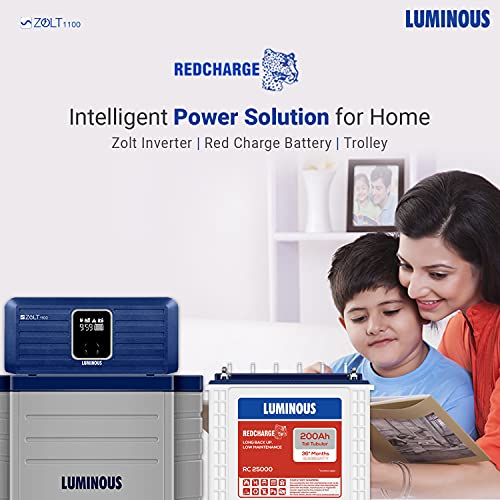 Luminous Inverter & Battery Combo for Home,Office & Shops Zolt 1100 Pure Sine Wave 900VA/12V Inverter with RC 25000 Tall Tubular 200Ah Battery &... - Image 6