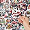 World Cup Football Soccer Stickers Soccer Water Bottle Stickers,Soccer Party Sport Stickers Vinyl Waterproof Laptop Sticker,Graffiti Decals Gifts for Helmets Scrapbook Kids Teens Adults 50Pcs #1