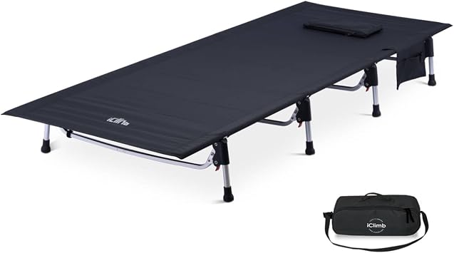 Super Easy Assemble Folding Cot Ultralight Compact Heavy Duty with Carry Bag for Adults Camping Backpacking | Ultralight Compact, Heavy Duty, with Carry Bag, for Adults Camping Backpacking