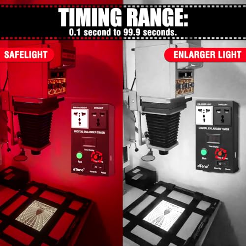 eTone Professional Digital Darkroom Timer for Precision Photo Enlargement - Exposure Control Device with LED Display