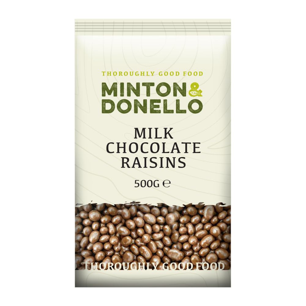 Minton & Donello 500g Milk Chocolate Raisins - Suitable for Vegetarians