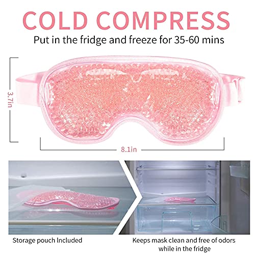 Natural Silk Pillowcase, For Hair And Skin With Hidden Zipper,22 Momme,600 Thread Count 100% Mulberry Silk, Cooling Ice Gel Eye Mask-Reusable Eye Masks, Sleeping Mask With Plush Backing #TOP6