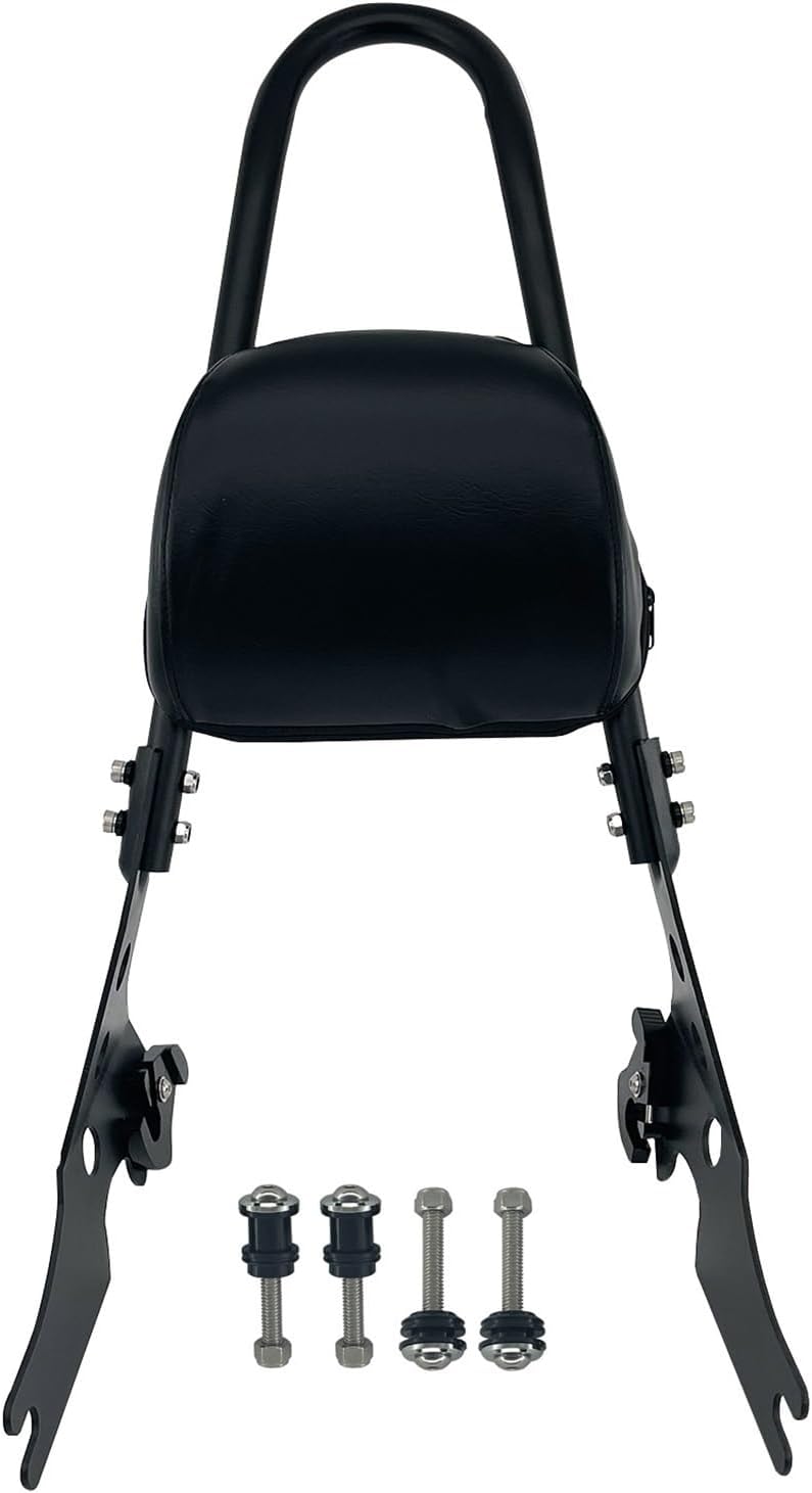 バックレスト バイク シーシーバー バイク モーターサイクル 背もたれ 取り外し可能 オートバイ シーシーバー クッションパッド Sportster  ハーレースポーツスター XL 883 1200 2004-以後に適用