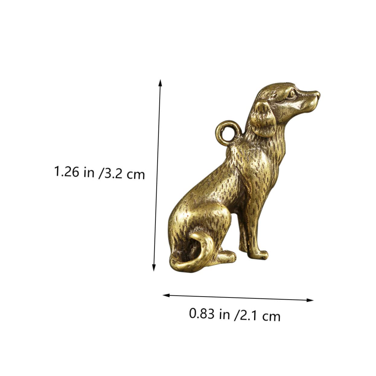 ARTIBETTER 2pcs Brass Dog Pendants Unique Craft Ornaments for Keychains Necklaces Home Decor Durable Detailed Design for Pet Lovers