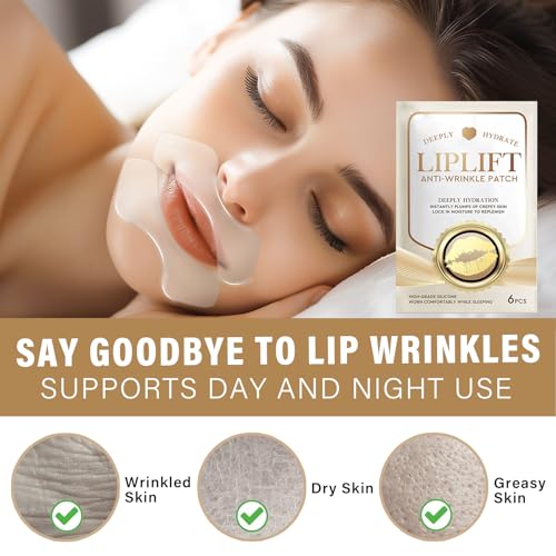 Hajoyful Anti Wrinkle Patches for Lip, Smile Line patches, Silicone Sticker for Smooth Fine Lines, Collagen Mask for Lip Lift, Fast Acting