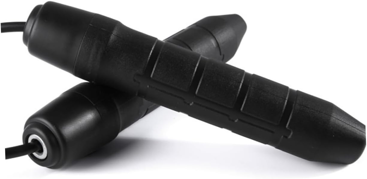 Fitness Jump Rope with Thickened Bearings Comfortable Grip for Smooth Rotations for Men Women Workouts Exercise Jumping Rope for All Ages Black