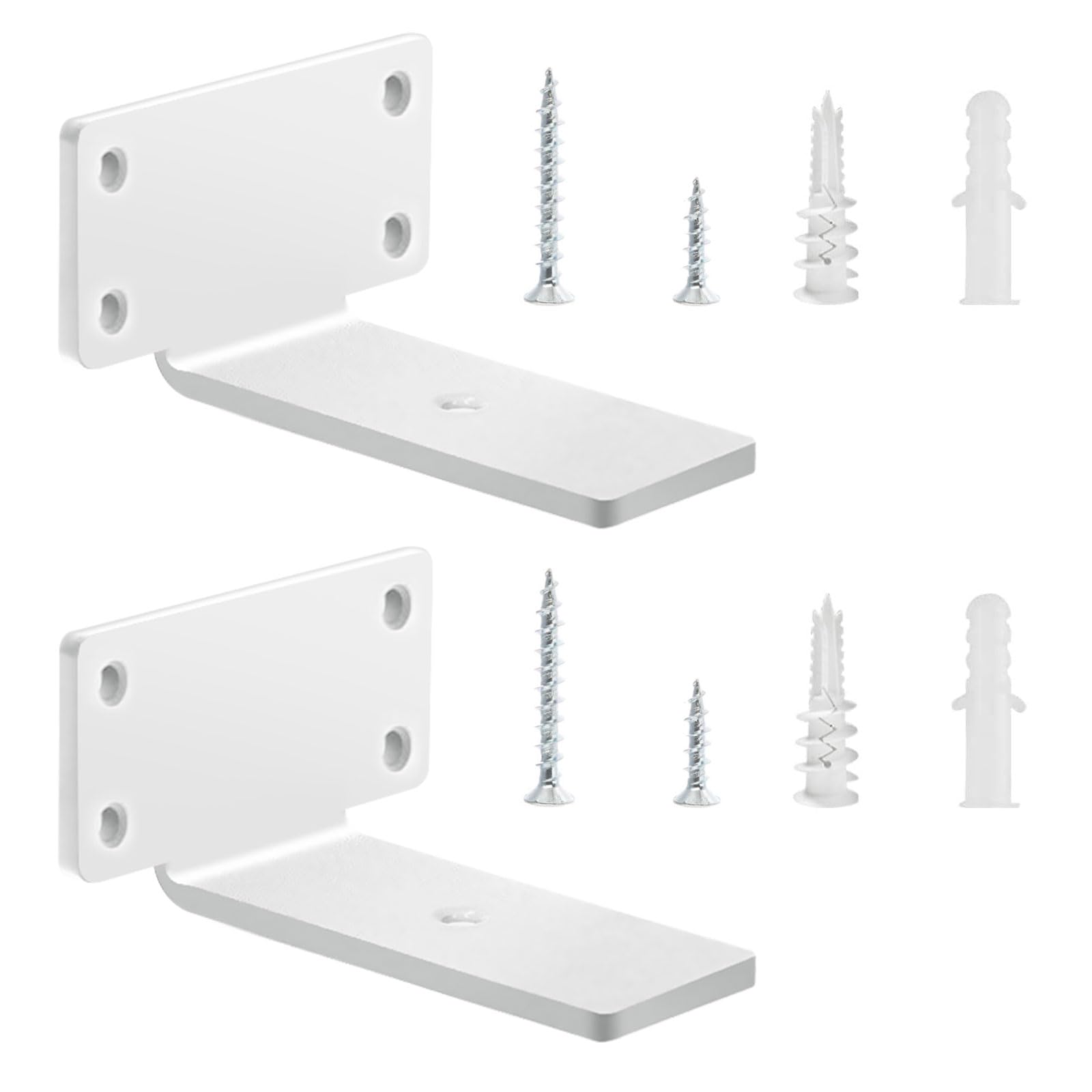 Heavy-Duty Scaffold Board Shelf Brackets 12.5cm, 2 PCS Metal Floating Shelf Brackets