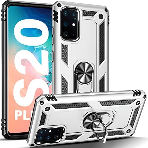 Armor Bumper Case for Samsung Galaxy A51 [Military Grade Shockproof] [Dual Layer Protection yet Slim] Samsung A51 Kickstand Rugged Case Heavy Duty With Magnetic Ring Holder and Metal Plate