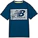 New Balance Big Boys' Short Sleeve Graphic Tee, Castaway, 10/12