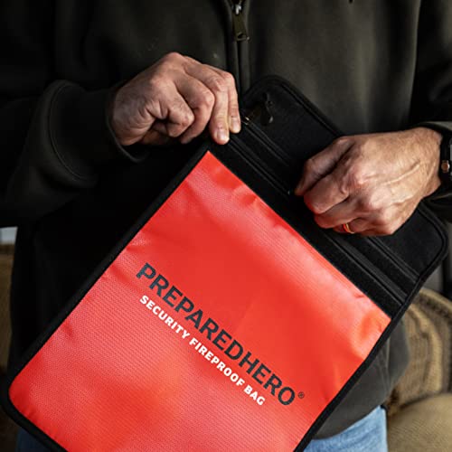 Prepared Hero Feuerfeste Tasche- 1 Packung Feuerbeständige große Dokumententasche 27, 9 x 38, 1 cm zur sicheren Aufbewahrung von Wertsachen. Hitzebeständigkeit…-2