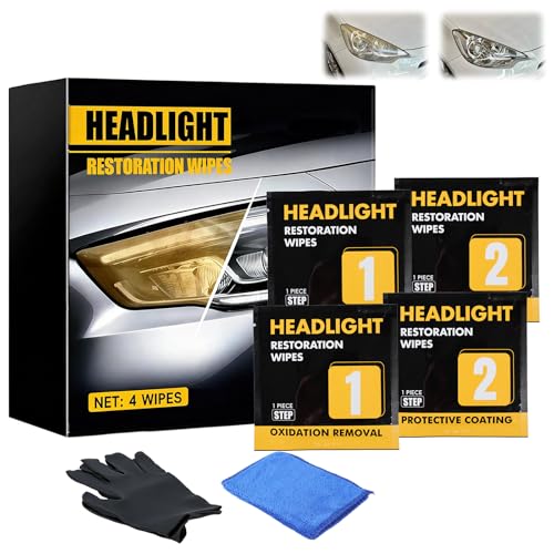 Ceramic Headlight Restoration Kit,Ceramic Trim Coat Kit,Ceramic Headlight Restoration Professional Detailer Pack,Ceramic Glass Coat Protectant,Easily Remove Oxidation From Old And Faded Headlights