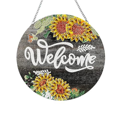 LUMOOM Diamond Painting Pendentif Kit de bricolage pour adultes 5D Diamond Painting Images de fenêtre avec chaîne, papillon suspendu, pour fenêtre murale et décoration d'entrée (B)