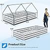 Quictent Raised Garden Bed with Cover Outdoor Galvanized Metal Planter Box Kit, w/ 2 Large Screen Windows Mini Greenhouse 20pcs T Tags 1 Pair of Gloves Included for Growing Vegetables 6x3x1ft (Clear) #5