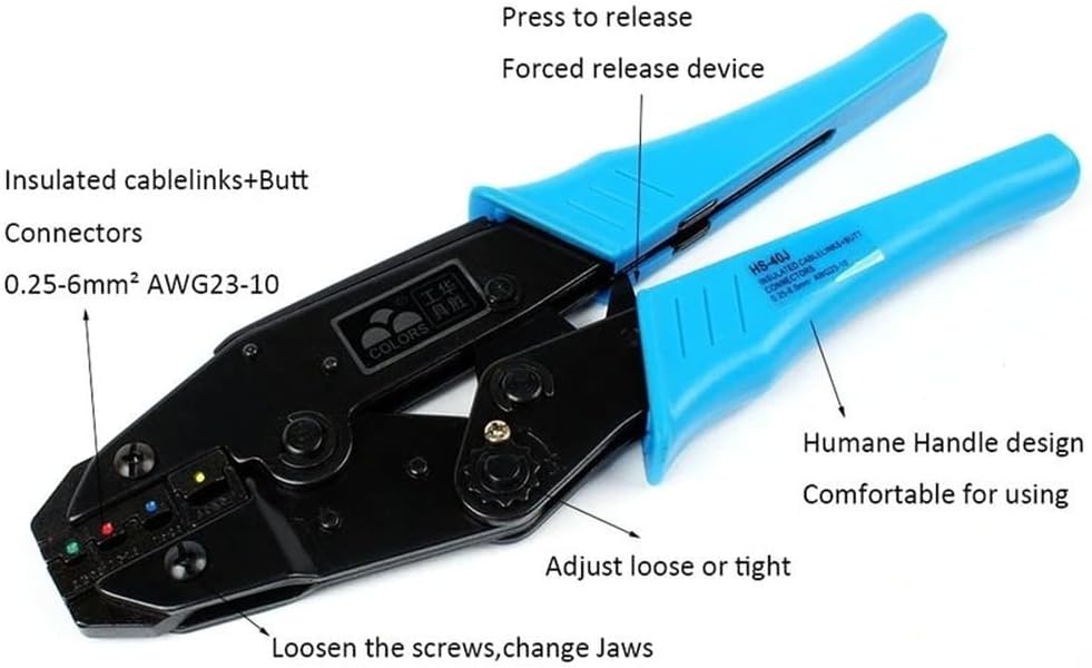 250PCS Heat Shrink Butt Wire Connector Waterproof Insulated Wire Cable Terminal with HS-40J Pre-Insulated RFor ATChet Plier - (Color: 250x with 1PC HS-40J)