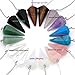 Top Plaza Natural Amethyst Rose Quartz Clear Crystal Opalite Multifaceted Pointed Pendulums Reiki Healing Pendants (1 Set (8pcs))