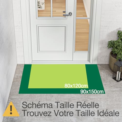Paillasson extérieur tapis entrée antidérapant gris foncé 80x120 cm - 3