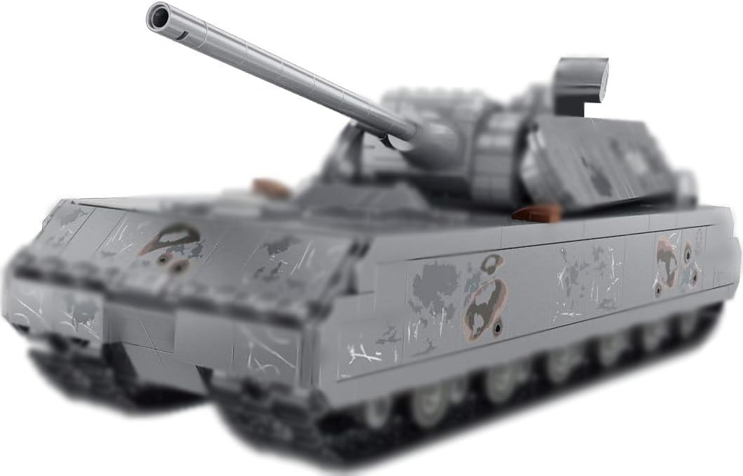 Technik Panzer Bauset - 2127 Klemmbausteine - Militär Panzerträger Deutsche VIII Maus Modellbausatz