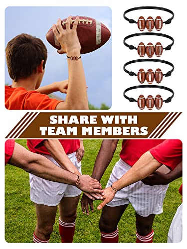 Yinder 20 Pcs Sport Theme Charm Bracelets Sport Beads Ball Bracelet Adjustable Braided Football Gifts Sports Fan Football Bracelets For Boys Girls Adults Birthday Favors Decorations #TOP3