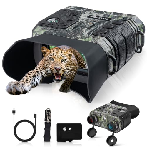 Image of Night Vision Goggles, 4K Night Vision Binoculars for Adults 36MP, 1300FT Range, 8X Digital Zoom, Built-in Flashlight & Compass, 5000mAh Rechargeable Battery for Camping & Security, Gift for Men