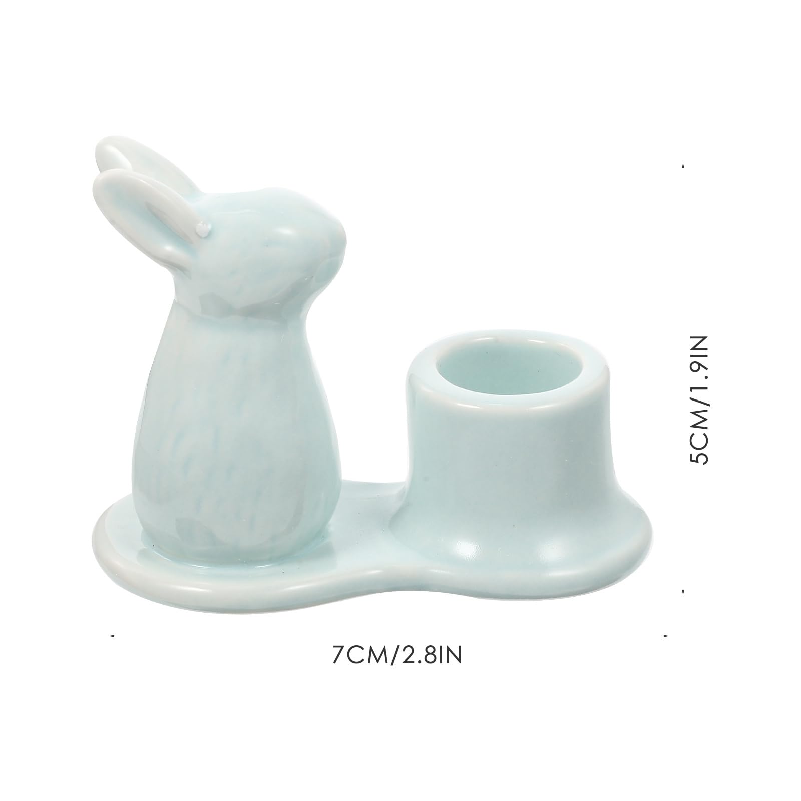 BESPORTBLE Rabbit Candlestick Easter Candle Holder Home Décor Ceramic Candle Holder Desktop Candle Holder Candle Burning Holder White Decorations Candlestick Ornament Cartoon Banquet Ceramics