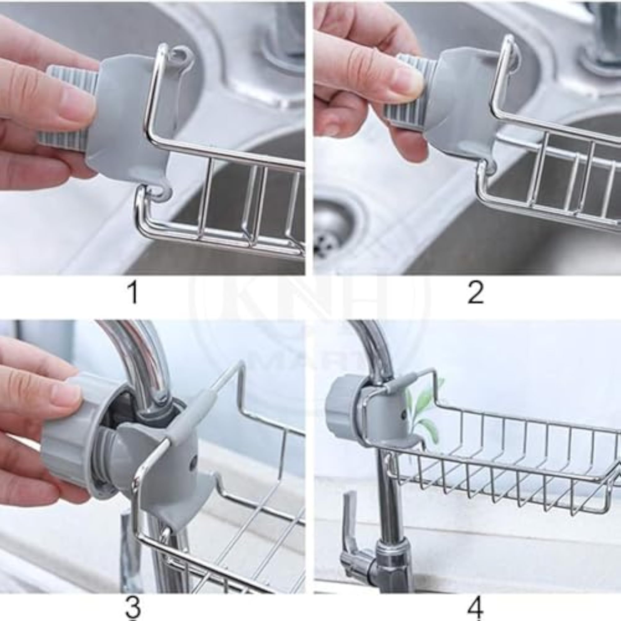 Kitchen Sink Sponge Holder Over Faucet Caddy