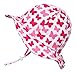 Toddler Sun Hat with Chin Strap, Drawstring Adjust Head Size, Breathable 50+ UPF (M: 6m - 3Y, Butterfly )