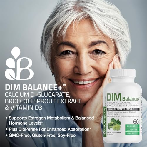 image for Bronson DIM Balance+ Calcium D-Glucarate, Broccoli Sprouts and Vitamin
