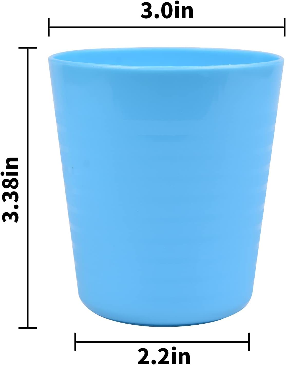 fulong Eco-friendly Unbreakable BPA Free Dishwasher Safe Plastic Drinking Cups for kids&Adult,Reusable Water Tumblers dishwasher safe (8oz-Set of 6) - Image 3