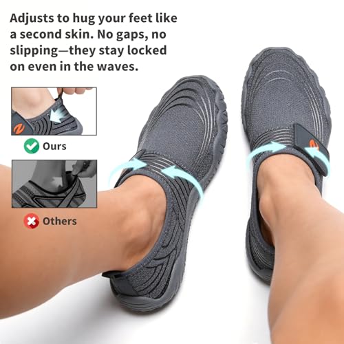 Image of LIZRHA Water Shoes for Men and Women Quick Dry Aqua Swim Barefoot Shoes for Outdoor Fishing Beach Pool Boat Surfing Walking Water Park and Yoqa Activities