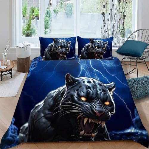 Housse de couette léopard 200x200 microfibre pour lit double - 3