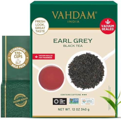 VAHDAM Earl Grey Schwarztee Lose | 340g mit Bergamotte, Indien | Loser schwarzer Tee mit Bergamotte, zitrusig und aromatisch, aus indischen Teegärten