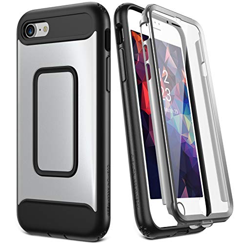 YOUMAKER Designed for iPhone SE Case/iPhone 8 Case/iPhone 7 Case (NOT Plus),Full-Body Rugged Case with Built-in Screen Protector for iPhone SE 2nd Generation/8/7 4.7 Inch - Silver