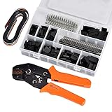 【Dupont Connectors Kit】 Eine Vielzahl von Anschlüssen: 200 Stück Crimpbuchsen und 200 Stück Crimpstecker; 10pcs weibliche und 10pcs männliche 2.54mm 40pin einreihige Vorsätze; 350 stücke gehäusereihe 1 P / 2 P / 3 P / 4 P / 5 P / 6 P / 8 P / 10 P Dupont anschlüsse.