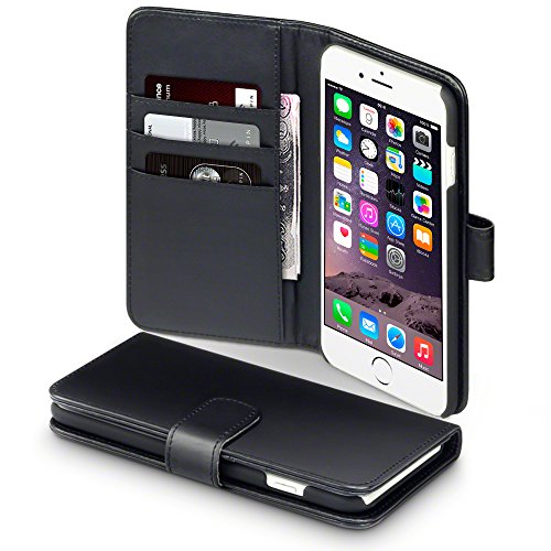 iPhone 6S Plus Case, Terrapin [GENUINE LEATHER] iPhone 6S Plus Case Executive [Black] Premium Wallet Case with Card Slots & Bill Compartment Case for iPhone 6 Plus / 6S Plus - Black