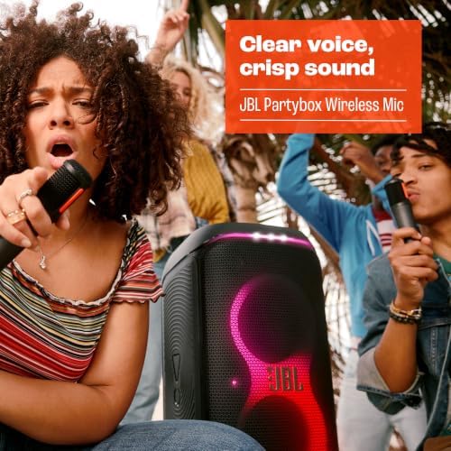 JBL PartyBox Wireless Mic - Set of Two Digital Wireless Microphones and Built-in Pop Filter - Accessories for JBL PartyBox - Home Karaoke - View 6