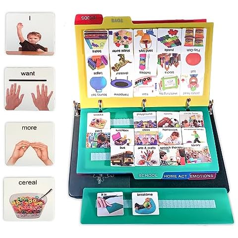 Visual Communication Book,162 ASD Laminate Icon Picture Cards: Autism Language Vocabulary, Speech Articulation Therapy, ADHD & Aprexia Learning Cover