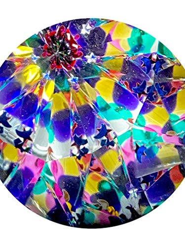 Star Magic Glitter Wand Kaleidoscope - 9 Inch Continuous Movement, Glitter Filled Wand in Gift Box (Blue)