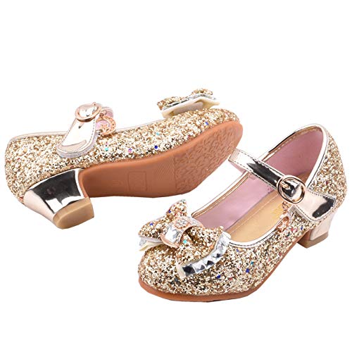 Toddler Dress Shoes,Girls Pearl Sandals Bling Bowknot Kids Infant Shoes Crystal Baby Princess Shoes 4-13 Years3