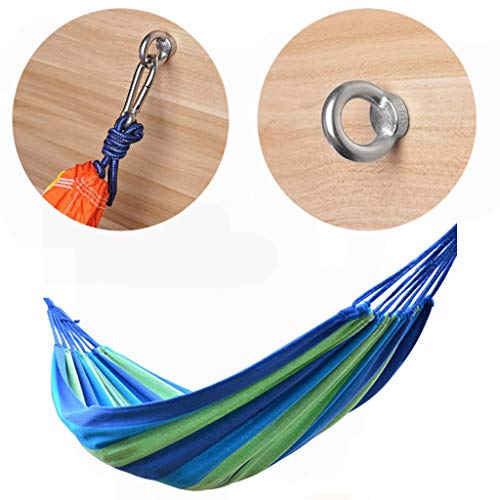 AIVOOF Hammock Hanging Kit, 2 Pack Hammock Chair Hook Eye Hooks Heavy Duty Hooks Stainless Steel Carabiner Set Swing Hardware for Hanging Yoga Hammock Swing Chair Indoor Outdoor - Thumbnail 6